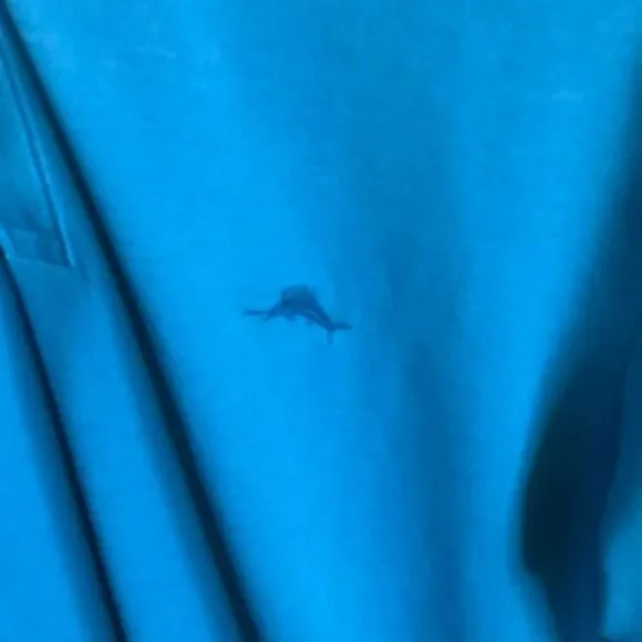 Tommy Bahama turquoise blue golf shirt Men’s SZ Medium New with tags FLAW - Picture 4 of 7